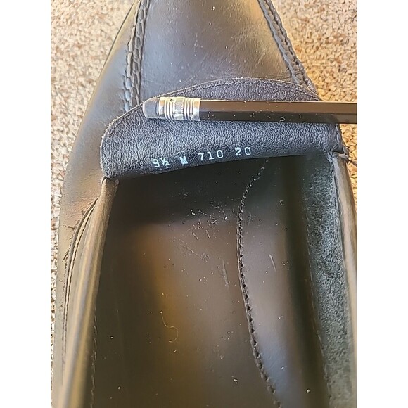 Tuttle Black Leather Driver Shoe sz 9.5 Mens Casual Preppy Italian Handmade main image 4
